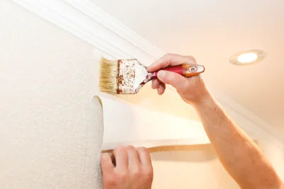 Pose de papier peint à Lème — revêtements muraux et toiles de verre